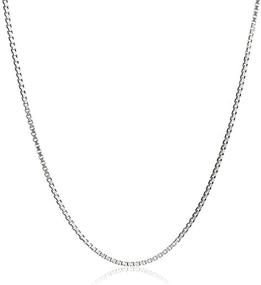 img 4 attached to BFISH JEWELRY 925 Sterling Silver Designer Chain: Delicate Italian Box Chain, 0.8MM - Super Thin, Strong, and Lovely Necklaces!