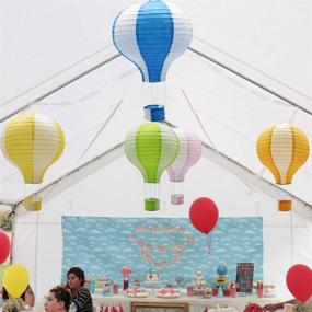 img 3 attached to 🎈 Hanging Hot Air Balloon Paper Lanterns Set: Perfect Party Decoration for Birthday, Wedding & Christmas Celebration - 12 inch, Pack of 5 Pieces