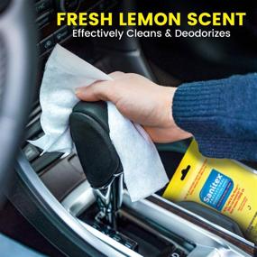 img 1 attached to 🍋 Sanitex Multipurpose Disinfecting Wipes - 160 Antibacterial Lemon Scented Wet Wipes: Perfect for Home, Car, School, and Office Use!