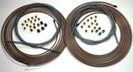 🔧 the stop shop copper nickel brake line kit - 25 ft rolls/coils (1/4" and 3/16") with fittings + 8 ft armor (3/16" & 1/4") logo