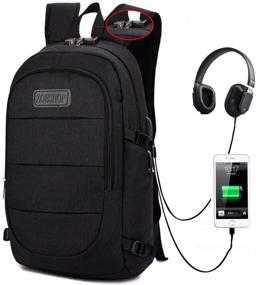 img 4 attached to Black Laptop with Backpack, Charging, and Headphone Interface