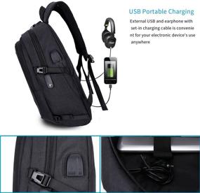 img 3 attached to Black Laptop with Backpack, Charging, and Headphone Interface