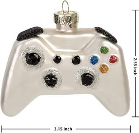 img 2 attached to 🎮 JOYIN Glass Video Game Controller Ornament Set: Festive Black and White Christmas Tree Decoration, 2-Pieces