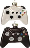 🎮 joyin glass video game controller ornament set: festive black and white christmas tree decoration, 2-pieces логотип