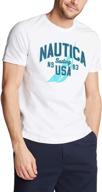 👔 nautica sleeve cotton classic graphic men's clothing: timeless style for the modern gentleman logo