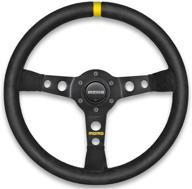 momo r1905_35s suede steering wheel logo