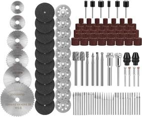 img 4 attached to 🔧 EEEKit 147-Piece Rotary Cutting Tool Kit: Circular Steel Saw Blades, Resin Cutting Wheels, Diamond Cutting Wheels, Sanding Drum Set, Double Cut Tungsten Carbide Rotary Burr Set with Mandrels