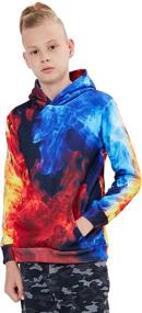 img 3 attached to Hoodies Pullover Lightweight Sweatshirts Graphics Boys' Clothing ~ Fashion Hoodies & Sweatshirts