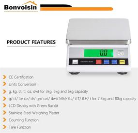 img 2 attached to 🔬 Bonvoisin Lab Scale 10kg x 0.1g Counting Scale with CE Certification – Accurate Digital Analytical Balance for Laboratory, Jewelry, and Gold (10kg/0.1g Precision Scale)