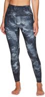 🩰 rbx active women's ankle-length athletic running workout yoga leggings with eye-catching prints logo