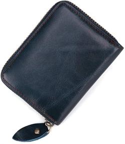 img 2 attached to 👜 Leather YLQP Organizer: Blocking Multiple Men's Accessories, Wallets, Card Cases & Money Organizers