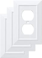 🏰 enhance your décor with franklin brass classic architecture single duplex wall plate/cover (3 pack), white логотип