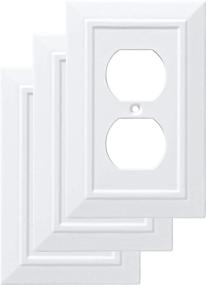 img 4 attached to 🏰 Enhance Your Décor with Franklin Brass Classic Architecture Single Duplex Wall Plate/Cover (3 Pack), White