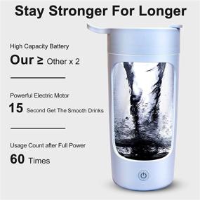 img 3 attached to USB-Rechargeable Electric Shaker Bottle - 22Oz Protein Mixer for Protein, Coffee, Milkshakes