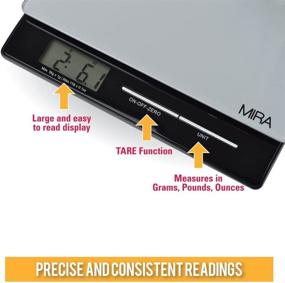 img 2 attached to 🍽️ MIRA Digital Kitchen Food Scale - Easy-to-Use, Portable & Lightweight - Measures Grams, Pounds & Ounces - Sleek Glass Platform Multifunction Scale - Tare Function - 11 lb Capacity