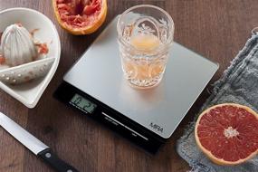 img 3 attached to 🍽️ MIRA Digital Kitchen Food Scale - Easy-to-Use, Portable & Lightweight - Measures Grams, Pounds & Ounces - Sleek Glass Platform Multifunction Scale - Tare Function - 11 lb Capacity