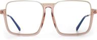 jim halo oversized half frame square blue light blocking computer glasses men women pink logo