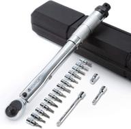 🚲 v vontox torque wrench set for bicycle maintenance: 1/4 inch drive 45~220 in-lb/ 5~25 nm, includes 14 accessories, extension bar set for road and mountain bikes logo