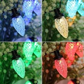 img 3 attached to 🎄 Enhance Your Holiday Decor: iBaycon Smart C9 Christmas Lights, 33ft 50 LED Bluetooth Outdoor Christmas Lights with Music Sync, APP Remote Control & Color Changing RGB for Outside Patio