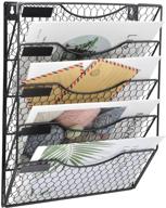 efficient office storage: easepres 5 tier metal chicken wire mail organizer wall mount logo