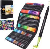 🖌️ 72 dual brush pens art markers: perfect for coloring, calligraphy, sketching & more! logo