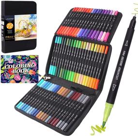 img 4 attached to 🖌️ 72 Dual Brush Pens Art Markers: Perfect for Coloring, Calligraphy, Sketching & More!