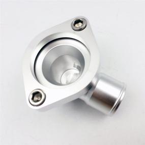 img 1 attached to JSD M073 Pontiac Polished Aluminum Water Neck Thermostat Housing for 326, 350, 389, 400, 421, and 455 Engines