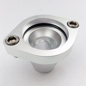 img 3 attached to JSD M073 Pontiac Polished Aluminum Water Neck Thermostat Housing for 326, 350, 389, 400, 421, and 455 Engines