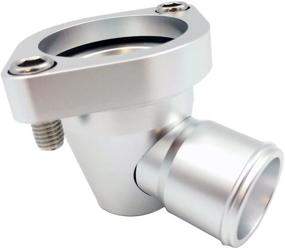 img 4 attached to JSD M073 Pontiac Polished Aluminum Water Neck Thermostat Housing for 326, 350, 389, 400, 421, and 455 Engines