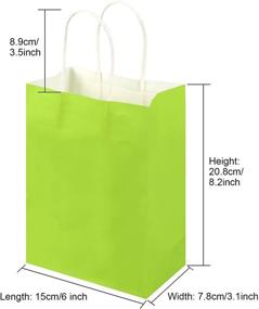 img 3 attached to 🎁 Premium 16-Piece Gift Bags: Small Kraft Paper Party Favor Bags with Handles - Assorted Colors for Candy & Goodies