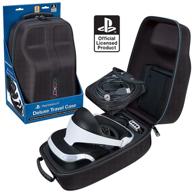 🎮 official sony playstation vr headset and accessories carrying case - deluxe travel protection - black ballistic exterior - sony licensed product logo