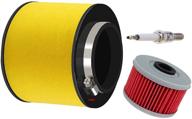🔍 premium trx350 air filter replacement for honda rancher trx350fe, fm, te, tm 2000-2006 – 17254-hn5-670, complete with oil filter & spark plug logo