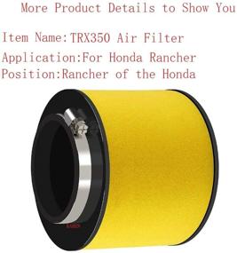 img 3 attached to 🔍 Premium TRX350 Air Filter Replacement for Honda Rancher TRX350FE, FM, TE, TM 2000-2006 – 17254-HN5-670, Complete with Oil Filter & Spark Plug