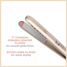 img 3 attached to Frizz-Free Hair Styling Made Easy with 💁 INFINITIPRO BY CONAIR Titanium Ceramic Flat Iron, 1 Inch