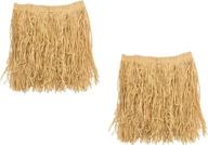 🌺 beistle 2-piece adult-sized mini paper grass hula skirts for hawaiian luau tropical themed birthday party supplies costume and accessories, natural logo