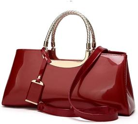 img 3 attached to 👜 Structured Leather Shoulder Bag for Women - Perfect for Evenings - Handbags & Wallets