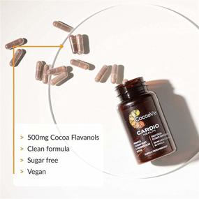 img 3 attached to 🫀 CocoaVia Cardio Health Capsules - Superfood for Healthy Heart, Blood Pressure, and Circulation with Nitric Oxide Boost - Vegan, Plant Based Cocoa Powder - 500mg Cocoa Flavanols - Enhanced Workout & Energy Support - 30 Servings
