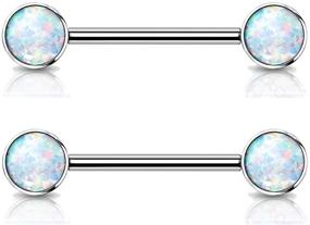 img 4 attached to Dynamique Titanium Barbells Internally Threaded Women's Jewelry and Body Jewelry