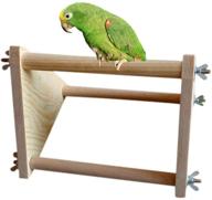 🦜 versatile parrot wood perch for bird cage | perfect for macaws, african greys, cockatoos, and more! logo