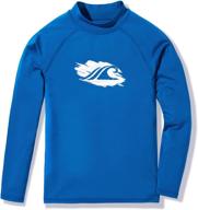 tsla boys upf 50+ rash guard long sleeve: ultimate uv sun protection for water activities logo