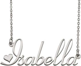 img 4 attached to Customizable Stainless Steel Jewelry: Aoloshow 🔧 Personalized Name Necklace Bracelet for Any Names