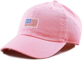 img 3 attached to Children's American Flag & Cute Embroidery Cotton Baseball Cap Hat by The Hat Depot