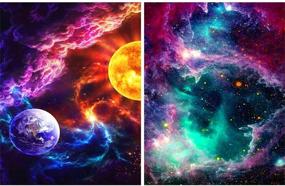 img 4 attached to 🌌 SKRYUIE 5D Diamond Painting Full Drill Planet & Nebula Painting Kit – DIY Galaxy Embroidery Rhinestone Star Paint with Diamond Art Cross Stitch Wall Home Decor 35x25cm