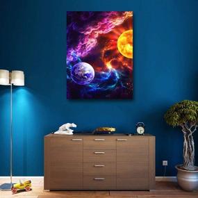 img 2 attached to 🌌 SKRYUIE 5D Diamond Painting Full Drill Planet & Nebula Painting Kit – DIY Galaxy Embroidery Rhinestone Star Paint with Diamond Art Cross Stitch Wall Home Decor 35x25cm