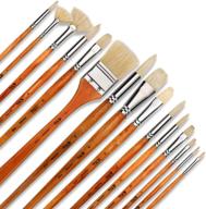 artify 15-piece professional paint brush set: ideal for oil painting, complete with free carrying box logo