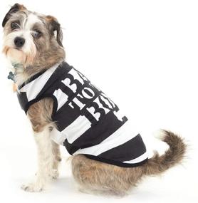 img 3 attached to Adorable Convict Dog Shirt - Halloween Costume for Jailbird Pups with Attitude