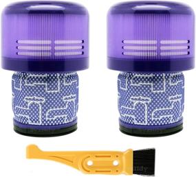 img 4 attached to 🔍 High Quality 2 Pack Replacement Filters for Dyson Cordless V11, SV14 Torque Drive Animal Absolute Stick Vacuum - Dyson Part No. 970013-02