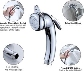 img 2 attached to Timewill Handheld Bidet Toilet Sprayer Kit with Portable Muslim Shower and Cloth Diaper Sprayer – Enhance Your Bathroom Experience with Shower Water Spray Bidet Attachment