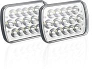 🚗 yaeccc 2 шт. прямоугольных фар 45 вт 5x7 7x6 led для jeep wrangler yj xj chevy cherokee truck: обновление герметичного луча! логотип