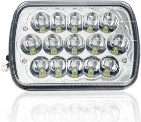 img 3 attached to 🚗 Yaeccc 2 шт. прямоугольных фар 45 Вт 5x7 7x6 LED для Jeep Wrangler YJ Xj Chevy Cherokee Truck: обновление герметичного луча!